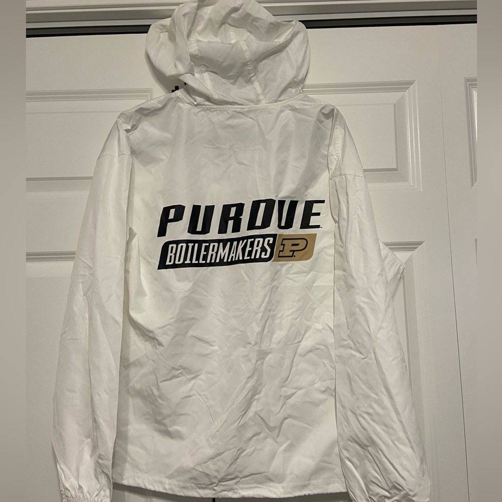 Purdue, Half Zip Champion brand windbreaker with Purdue Boilermakers on the back